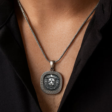 .950 Silver Maned Lion Necklace – Rustic and Handcrafted Inspiration